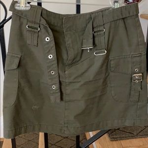 Camo Green Mini Skirt